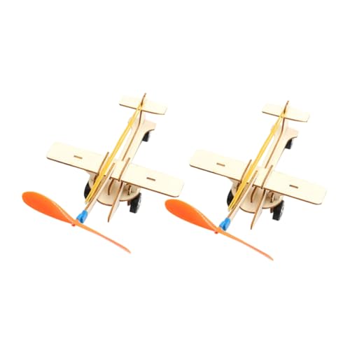 ERINGOGO 2 Sätze Fliege mit Gummibandantrieb kinderspielzeug Spielzeug für Kinder Flugzeug Bauen Spielzeug Bemalen von 3D-Modellen 3D-Rätsel Kleinkind-Puzzle Spielzeug werfen von ERINGOGO