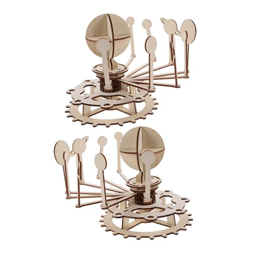 ERINGOGO 2 Sätze Holz-solar-System Puzzle mit Planeten DIY Wissenschaftliches Lernspielzeug Stem für Familien Schulprojekte Kreatives Modell Bausatz von ERINGOGO
