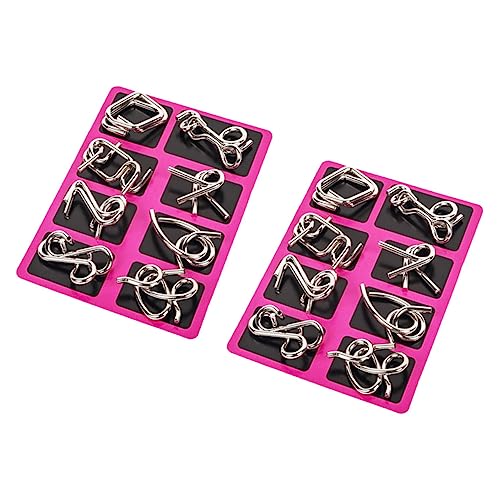 ERINGOGO 2 Sätze Interlock Spielring Knobelspiel für Erwachsene Gehirntraining Konzentrationsförderndes Fidget Puzzle Reiseleichtes Denkspiel für Junge Mädchen und Jugendliche von ERINGOGO