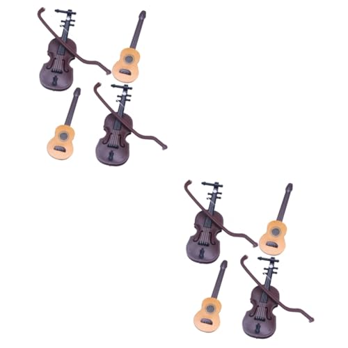 ERINGOGO 2 Sätze Mini-Instrument Aus Kunststoff Holzspielzeug Christbaumschmuck Modellspielzeug Für Musikinstrumente Tischdekoration Spielzeuge Mini-Spielzeug Kind Mädchen Zubehör Plastik von ERINGOGO