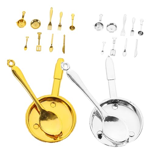 ERINGOGO 2sätze Miniatur Küchenaccessoires Teiliges Puppenhaus Geschirr Mit Versilbertem Und Vergoldetem Besteck Für Miniaturhäuser Dekoration Und Spielzeugküchen ERINGOGO 2sätze Miniatur Küchenaccessoires Teiliges Puppenhaus Geschirr Mit Versilbertem Und Vergoldetem Besteck Für Miniaturhäuser Dekoration Und Spielzeugküchen von ERINGOGO