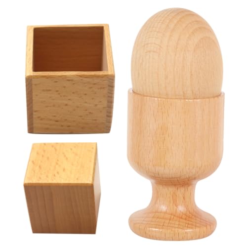 ERINGOGO 2 Sätze Montessori Holzspielzeug mit Ei und Eierbecher Pädagogisches Lernspielzeug zur Hand Auge Koordination Sicher Langlebig für Vorschulkinder und Kleinkinder Geeignet von ERINGOGO