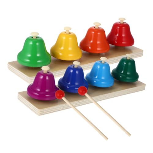 ERINGOGO Lernspielzeug Für Kleinkinder 2er-Set Aus Holzhandglocken Schlaginstrument Musikinstrument Spielzeug Für Kleinkinder von ERINGOGO