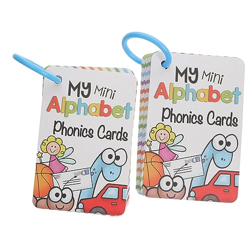 ERINGOGO 2 Sätze Phonics Lernspielzeug Bunte Lernkarten für Sicher Abgerundete Ecken mit Bildern Frühe Sprachförderung Eltern Junge Mädchen Spiel von ERINGOGO