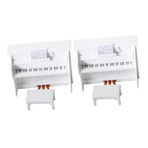 ERINGOGO 2 Sätze Puppenhaus Möbel Mini Piano Dekoration für Rollenspiel Fotografie Requisiten Kompaktes Tragbares Musikinstrument von ERINGOGO
