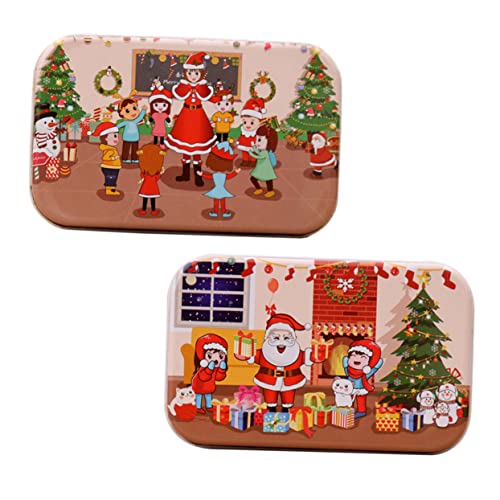 ERINGOGO 2 Sätze Weihnachts Holzpuzzle Decompression Lernspielzeug Holzqualität Weihnachtsmotiv Feinmotorik und Logisches Geschenkidee von ERINGOGO