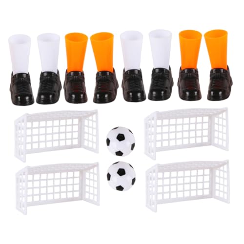 ERINGOGO 2 Satz Mini Fingerfußball Spielset für Set Interaktives Tischfußballspiel mit Kleinen Fußballschuhen und Fördert Koordination und Spaß für Familie und Freunde von ERINGOGO