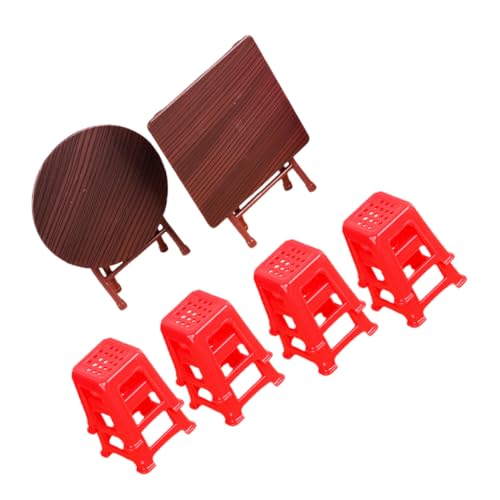 ERINGOGO 2 Satz Tischstuhlmodell Möbel Miniatur-Hausaccessoires Mini-Zubehör Puppenhaus Dekoration Einrichtung Mikro-Landschaftshaus-Miniatur Miniatur-Stuhlspielzeug Plastik ERINGOGO 2 Satz Tischstuhlmodell Möbel Miniatur-Hausaccessoires Mini-Zubehör Puppenhaus Dekoration Einrichtung Mikro-Landschaftshaus-Miniatur Miniatur-Stuhlspielzeug Plastik von ERINGOGO