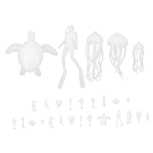 ERINGOGO 14 Lebendige Mini-meerestiere-epoxidguss- Pädagogische Kunststoff-epoxidguss-füllstoffe für Jungen und Mädchen. Bastelaktivitäten von ERINGOGO