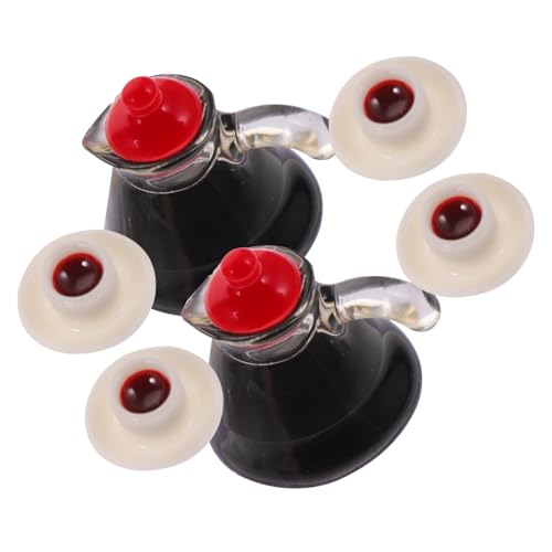 ERINGOGO 2 Sets Mini Kaffeekanne Miniatur Tasse Kaffeemaschine Puppenhaus Zubehör Mini Handkaffeekessel Mini Kaffeekessel Mini Zubehör Mini Requisite Kaffeekannen von ERINGOGO