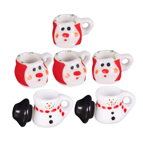 ERINGOGO 2 Sets Miniatur Teetassen Puppenhaus Dekorationszubehör Mini Teekanne Miniatur Milchteetassen Kleine Teekanne DIY Puppenhaus Küchendekor Winzige Teetassen Mini Teekannen von ERINGOGO