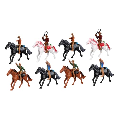 ERINGOGO 2 Sets Western Cowboy Modell Modell Cowboy Puppe Figurine Modell Figurine Zaun Gadget Trikots Cowboy Figurine Cowboy Cowboy Action Figur Kunststoff von ERINGOGO