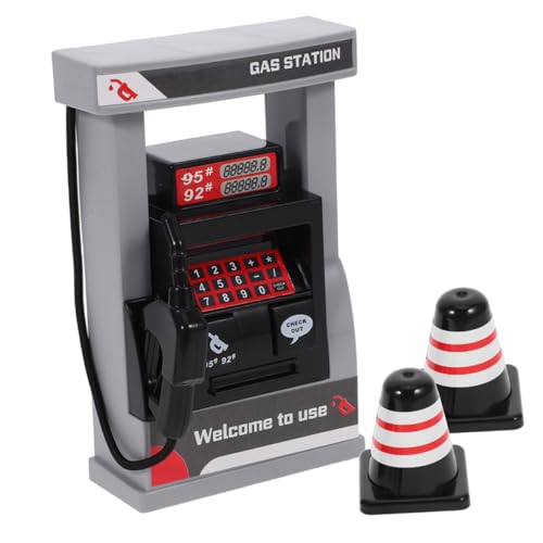 ERINGOGO 2 Simulations-tankstellenspielzeug Mini-benzinkanister Tankstellenspielzeug Für Zapfsäule Tankstelle Tankstelle Gasmodell Zapfsäule Plastik von ERINGOGO