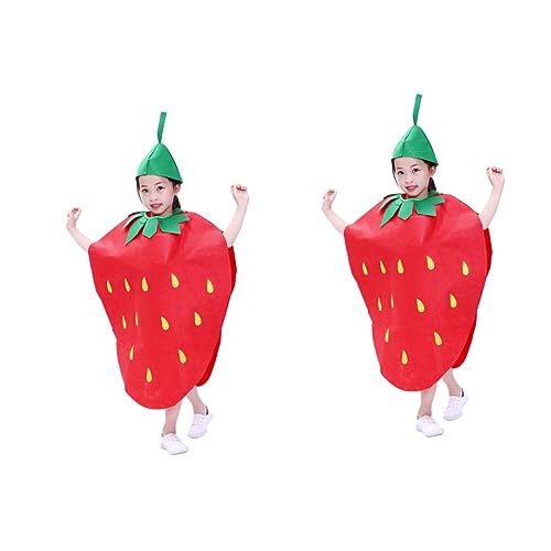 ERINGOGO 2 Stk Kinderkleidung Ananas Kostüm Kleinkind-Outfits Ananaskostüm für Kinder Kleid für Kinder Kleidung für Kinder Cosplay-Kostüm für Kinder Obstkostüm für Kinder Erdbeere Kiwi von ERINGOGO