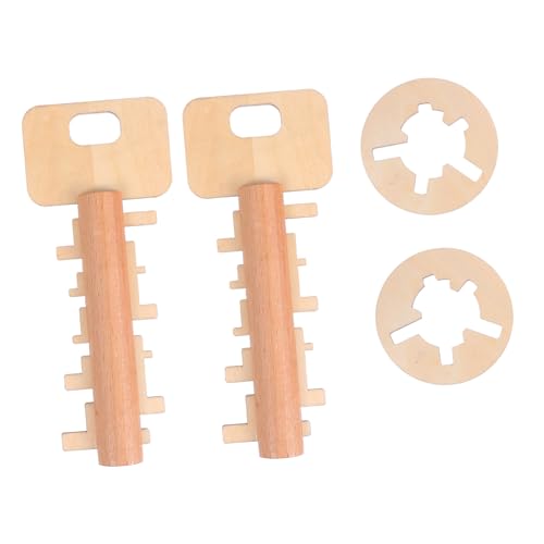 ERINGOGO 2 Stück Bambus Entsperrspielzeug Kinderspielzeug Kleinkind Puzzle Puzzles Für Kleinkinder Für Kleinkinder Kongming Schloss Entwirrungsschlüssel Entsperrspiel von ERINGOGO