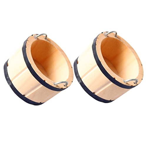 ERINGOGO 2 Stück Blockfarbenes Holzfass Rustikale Holztonne Holztonne Holzbehälter Miniaturhausverzierung Miniaturornament Eimer Mini-Holzeimer Metall ERINGOGO 2 Stück Blockfarbenes Holzfass Rustikale Holztonne Holztonne Holzbehälter Miniaturhausverzierung Miniaturornament Eimer Mini-Holzeimer Metall von ERINGOGO