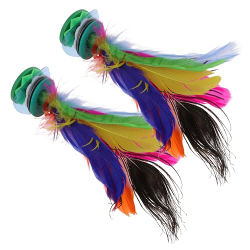 ERINGOGO 2 Stück Federball Spiel Im Freien Freizeitspielzeug Trainieren Jianzi (asiatisches Shuttlecock -Spiel) Kick- Federbälle Treten Traditioneller Shuttlecock Eisen von ERINGOGO