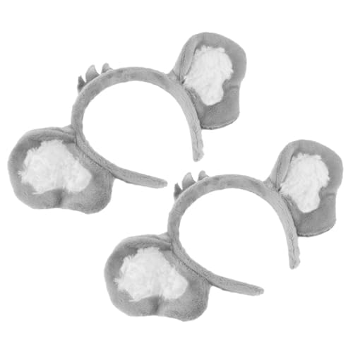 ERINGOGO 2 Stück Gesichtswaschstirnbänder koala haarreif Koala Kopfband Tierohren Kopfband Cosplay -Stirnband Ratten-Stirnband Karikatur Haarschmuck für Frauen Haarband Polyester von ERINGOGO