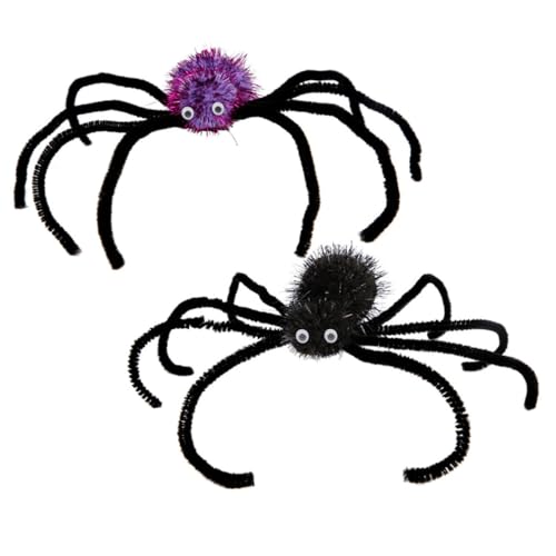ERINGOGO 2 Stück Halloween Spinnen Haarclips Dekorative Haarklammern Leichte Haarschmuck für Frauen Mädchen Party Kostüm Zubehör von ERINGOGO