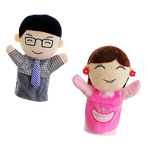 ERINGOGO 2 Stück Handpuppen Familie Plüsch Ausgestopft Marionette Kinderspielzeug Handpuppe Handpuppe Puppe Rollenspielpuppen Für Stoff von ERINGOGO