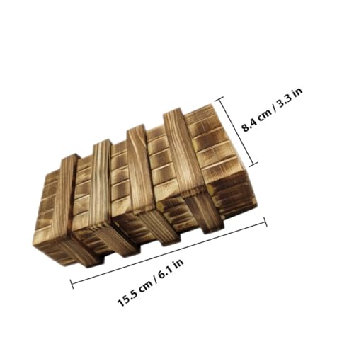 ERINGOGO 2 Stück Holz Teiliges Sichere Holzbox mit Geheimem Fach Fördert Logisches Denken und Feinmotorik Kreatives Geschenkbox für Mädchen und Jungen von ERINGOGO