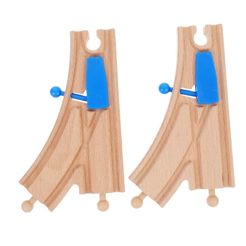 ERINGOGO 2 Stück Holz Weichen Schienen Zubehör Set Kompatibel mit Holzeisenbahn Fördert Motorik und Räumliches für Kreatives Bauen und Fantasievolles ERINGOGO 2 Stück Holz Weichen Schienen Zubehör Set Kompatibel mit Holzeisenbahn Fördert Motorik und Räumliches für Kreatives Bauen und Fantasievolles von ERINGOGO