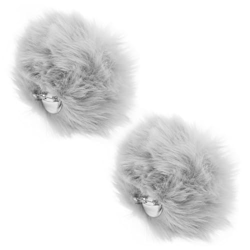 ERINGOGO 2stücke Fluffige Hasenschwänze Clip Cosplay Weiche Plüschpompons Als Kostümzubehör Für Tiermottopartys Und Karneval von ERINGOGO