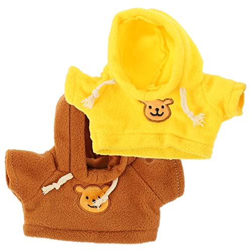 ERINGOGO 2 Stück Kleines Bärenkostüm Teiliges für Puppen Wiederverwendbare Waschbare Kleidung für Kuscheltiere Stilvolle Gelbe und Braune Pullover für Puppenoutfits Puppenzubehör für ERINGOGO 2 Stück Kleines Bärenkostüm Teiliges für Puppen Wiederverwendbare Waschbare Kleidung für Kuscheltiere Stilvolle Gelbe und Braune Pullover für Puppenoutfits Puppenzubehör für von ERINGOGO