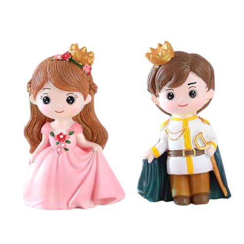 ERINGOGO 2 Stück Kuchendekoration Mädchen Dekorationen Prinzessinnen-Geburtstagsdekoration Prinzessinnenkuchen Prinzessin Figur Kuchen -Toper Kuchentopper für Prinzessin Kuchen -Topper Harz von ERINGOGO