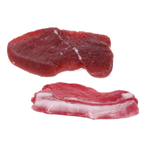 ERINGOGO 2 Stück Kunstfleischmodelle – Lebensechtes Schweine- Und Rindfleisch-Steak, Realistische Lebensmittelsimulation Als Küchendekor, Fotografie-Requisiten ERINGOGO 2 Stück Kunstfleischmodelle – Lebensechtes Schweine- Und Rindfleisch-Steak, Realistische Lebensmittelsimulation Als Küchendekor, Fotografie-Requisiten von ERINGOGO