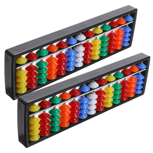 ERINGOGO 2 Stück Kunststoff Abacus Vintage Arithmetik Lernspielzeug für Sicher und Langlebig für Schule und Zuhause Farbenfroh Pädagogisch von ERINGOGO