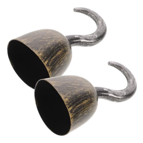 ERINGOGO 2 Stück Leichte Tragbare Piraten Haken für Halloween Deko Vielseitig für Piraten Cosplay Halloween Partys Bühnenauftritte und Kostümzubehör für Gruselige Outdoor Deko und von ERINGOGO