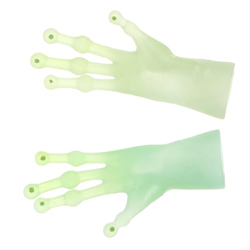 ERINGOGO 2 Stück Lustige Cosplay Fingerhandschuhe für Erwachsene und Wiederverwendbare Kostüm Fingerabdeckung Grüne außerirdische Form für Halloween Party und Scherzspaß von ERINGOGO