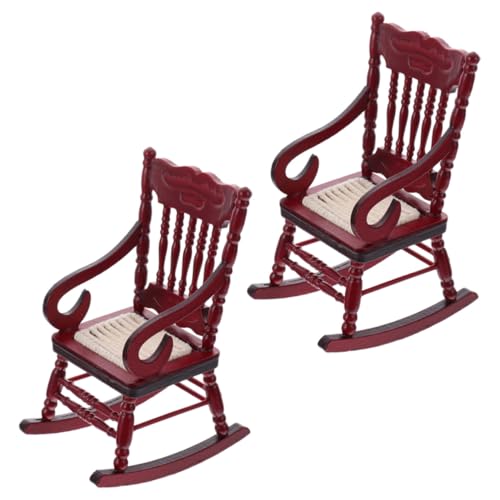 ERINGOGO 2 Stück Maßstab Holzmodell Braun Handgefertigt Dekorativ und Leicht für Puppenhaus Dekoration und Fotorequisiten von ERINGOGO