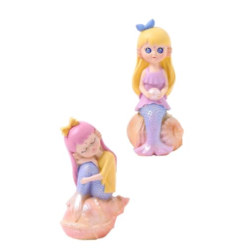 ERINGOGO 2stücke Kreative Meerjungfrau Kuchen Dekoration Resin Kuchen Ornament Für Backen Und Basteln Cartoon Figur Für Kindergeburtstag Und Festlichkeiten ERINGOGO 2stücke Kreative Meerjungfrau Kuchen Dekoration Resin Kuchen Ornament Für Backen Und Basteln Cartoon Figur Für Kindergeburtstag Und Festlichkeiten von ERINGOGO