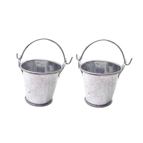ERINGOGO 2 Stück Mini -Bucket -Modell Dekoration Puppe Miniatur-Eimer für kinderspielzeug Toys for Eimermodell für Minigarten Zubehör für Kinderspielhäuser von ERINGOGO