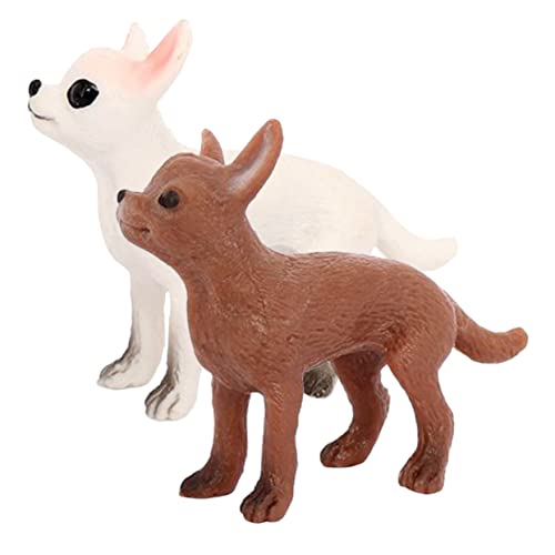 ERINGOGO 2 Stück Mini Chihuahua Hund Figuren Realistische Dekoration für Süße Hundemodelle Deko für Tisch und Regal ERINGOGO 2 Stück Mini Chihuahua Hund Figuren Realistische Dekoration für Süße Hundemodelle Deko für Tisch und Regal von ERINGOGO