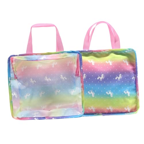ERINGOGO 2 Stück Mini -Einhornhandtasche Zubehör Mutter Reisetasche für Puppen Träger Multifunktions-Puppenflaschentasche Aufbewahrungstasche für Spielzeugpuppen Polyester von ERINGOGO