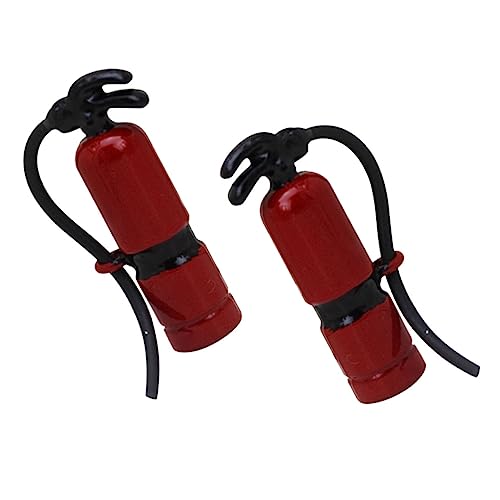 ERINGOGO 2 Stück Mini Feuerlöscher Werkzeuge Dekoration Außenornamente Modelle Puppenhaus Ornamente Mini Zubehör Miniatur Landschaftsverzierungen Mini Metall Feuerlöscher Rote von ERINGOGO