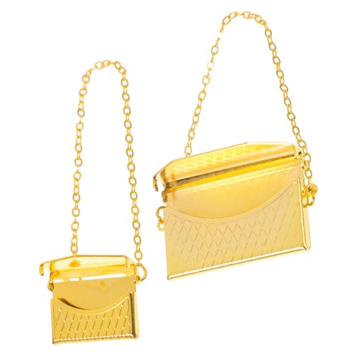 ERINGOGO 2 Stück Mini Puppenhaus Zubehör Geldbörse Einkaufstasche Umhängetasche Canvas Umhängetasche Beutel Puppenhaus Fanny Handtasche Gürteltasche Verzierungen Taille von ERINGOGO
