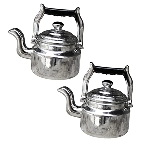 ERINGOGO 2 Stück Mini Wasserkocher Miniaturartikel Puppenhaus-Küche Puppenhausartikel für kinderspielzeug Wasserkocher Schmuck Küchenrequisite vorgeben Legierung Silver ERINGOGO 2 Stück Mini Wasserkocher Miniaturartikel Puppenhaus-Küche Puppenhausartikel für kinderspielzeug Wasserkocher Schmuck Küchenrequisite vorgeben Legierung Silver von ERINGOGO