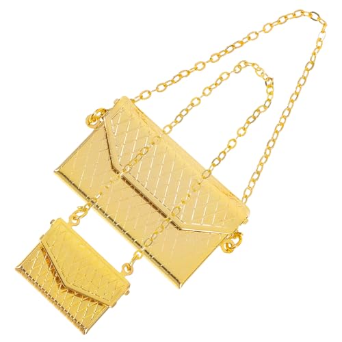 ERINGOGO 2 Stück Mini-puppenhaus-zubehör Handtaschen Frauen Miserabel Miniatur Umhängetasche Beutel Die Einkaufstasche Körper-Bauchtasche Mini-Kosmetiktasche Riementasche Legierung Golden ERINGOGO 2 Stück Mini-puppenhaus-zubehör Handtaschen Frauen Miserabel Miniatur Umhängetasche Beutel Die Einkaufstasche Körper-Bauchtasche Mini-Kosmetiktasche Riementasche Legierung Golden von ERINGOGO