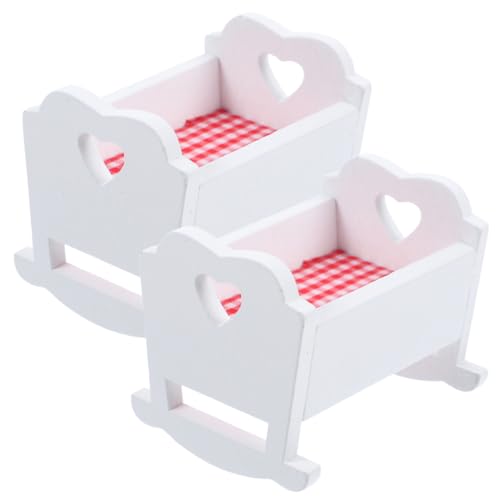 ERINGOGO 2 Stück Miniatur Babybett Teiliges aus Holz Weiße Kleine für Puppenhaus Dekoration Stabiles Handgefertigtes Mini Kinderbett Platzsparendes Puppenmöbel Zubehör ERINGOGO 2 Stück Miniatur Babybett Teiliges aus Holz Weiße Kleine für Puppenhaus Dekoration Stabiles Handgefertigtes Mini Kinderbett Platzsparendes Puppenmöbel Zubehör von ERINGOGO