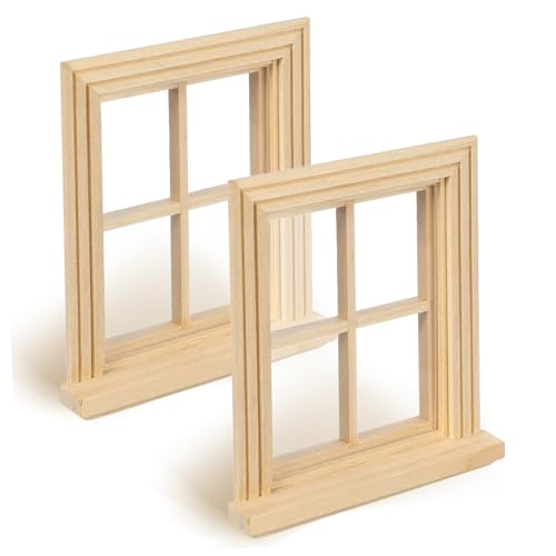 ERINGOGO 2 Stück Miniatur Fensterrahmen aus Birkenholz Stabile DIY Puppenhaus Holzfenster Handgefertigte Modelle Einfache Gestaltung für Puppenhausmöbel Kreative Miniatur Dekoration ERINGOGO 2 Stück Miniatur Fensterrahmen aus Birkenholz Stabile DIY Puppenhaus Holzfenster Handgefertigte Modelle Einfache Gestaltung für Puppenhausmöbel Kreative Miniatur Dekoration von ERINGOGO