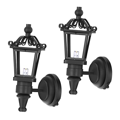 ERINGOGO 2 Stück Modellhauswandleuchte Dekorativ Klein Miniatur-wandlampe Puppe Szene Mini-Wandleuchte Winzig Mini-hauswandlampe Artikel Hängend DIY Zubehör Montiert Black Plastik ERINGOGO 2 Stück Modellhauswandleuchte Dekorativ Klein Miniatur-wandlampe Puppe Szene Mini-Wandleuchte Winzig Mini-hauswandlampe Artikel Hängend DIY Zubehör Montiert Black Plastik von ERINGOGO