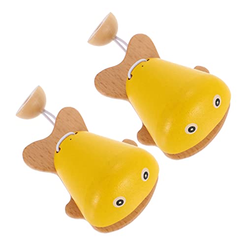 ERINGOGO 2 Stück Musik Erfasst Fisch -Soundboard Gelb Holz ERINGOGO 2 Stück Musik Erfasst Fisch -Soundboard Gelb Holz von ERINGOGO