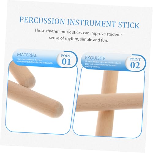 ERINGOGO 2 Stück Musikinstrument Holzschlägel Percussion Sticks für Früherziehung Sicher Abgerundete Enden Natürliche Holzmaterialien für Rhythmus Musikunterricht Kindergarten ERINGOGO 2 Stück Musikinstrument Holzschlägel Percussion Sticks für Früherziehung Sicher Abgerundete Enden Natürliche Holzmaterialien für Rhythmus Musikunterricht Kindergarten von ERINGOGO