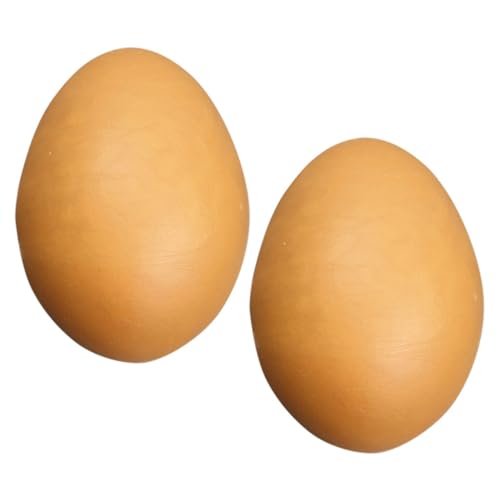 ERINGOGO 2 Stück Nachahmungseier Eierdampfer Hühnerstallzubehör DIY Rohlingeier Eierverpackung Künstliche Hühnereier Eierspielzeug Hühnerfutterspender Hühnerstallschild Eier von ERINGOGO