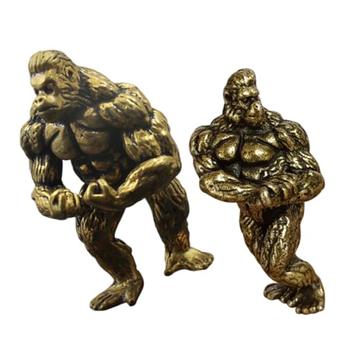 ERINGOGO 2 Stück Orang Utan Statue Gorilla Gorilla Actionfigur Gorilla Gorilla Figur Gorilla Ornament Gorilla Statue Messingtiere Miniatur Messingstatue Kupfer Golden ERINGOGO 2 Stück Orang Utan Statue Gorilla Gorilla Actionfigur Gorilla Gorilla Figur Gorilla Ornament Gorilla Statue Messingtiere Miniatur Messingstatue Kupfer Golden von ERINGOGO