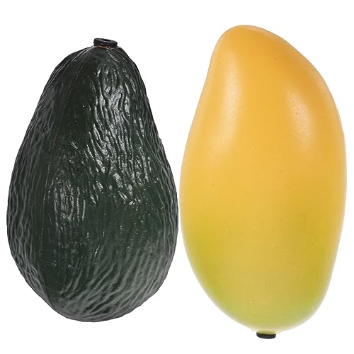 ERINGOGO 2 Stück Orff Instrument Obst Shaker Teilig Mango Avocado Realistische Kindersand Schüttelrassel Ab Jahren Fördert Rhythmus und Motorik Abnehmbar und Leicht zu Reinigen von ERINGOGO